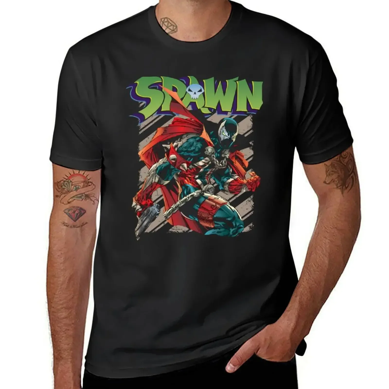 T-Shirt Vintage Spawn - Hell Spawn Oversize Magliette Pesanti Per Uomo Graphic