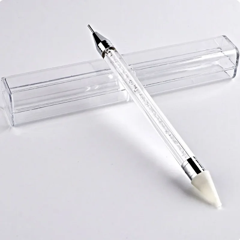 2 Pcs Nail Art Dotting Pen Double End Painting DIY Brush Rhinestone Handle Diamond Picker Manicure Dotting Tool Nail Accessories 3