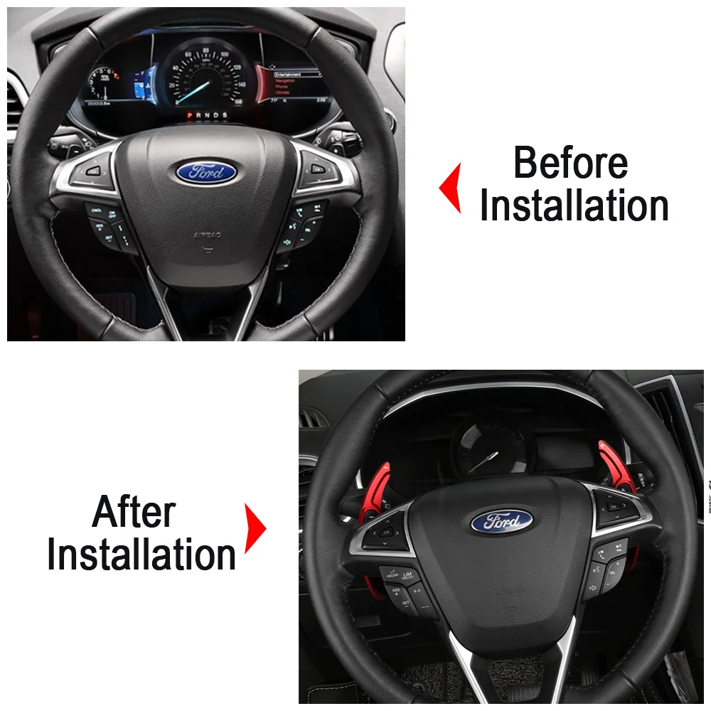 Kaufe Für Ford Mondeo/Edge/Taurus/Lincoln 2 stücke Aluminium Lenkrad Shift  Paddle Shifter Verlängerung Auto Styling