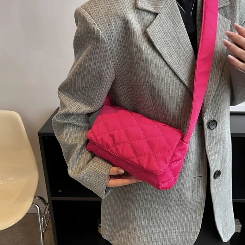 New Fashion Women Shoulder Bags Space Pad Cotton Winter Nylon Padded Quilted Shopper Bags Female Casual Crossbody Bags Handbags