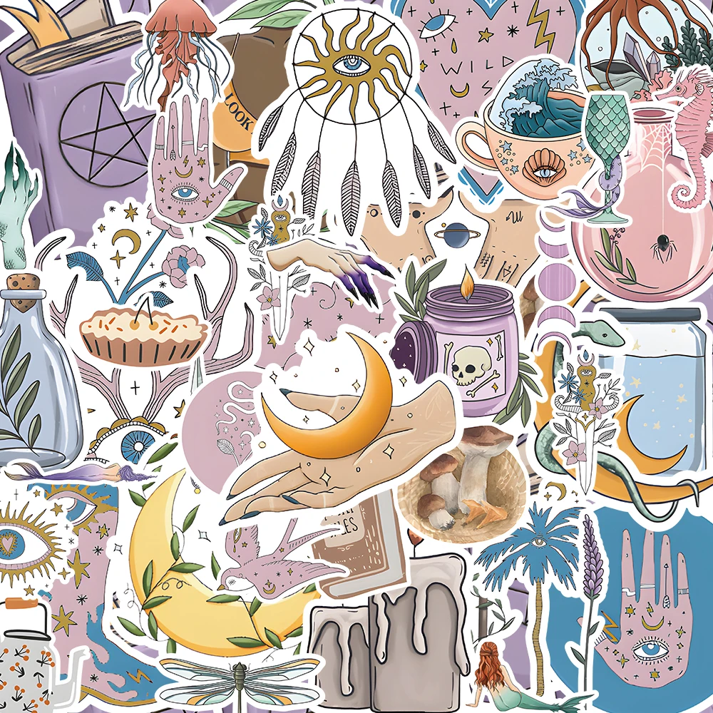 

10/30/50Pcs Kawaii Boho Style Cartoon Stickers Art Evil Eye Sticker Waterproof Diary Wall Car Luggage Kids Graffiti Decal Toys