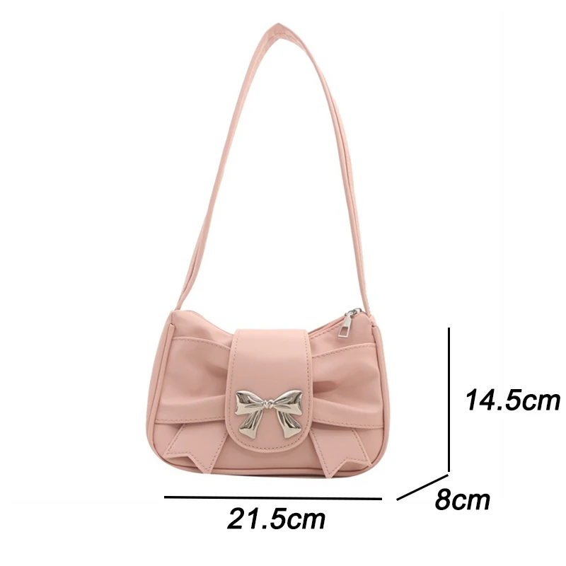 Trendy Bow Shoulder Bag Korean Style Fashion Handbag Y2K