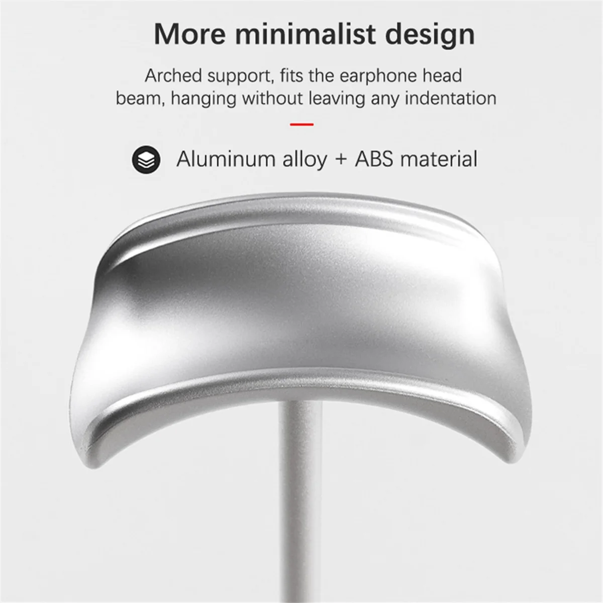 Hot sale Headphone Stand Stylish Non-Slip Headset Holder for Max////// Etc Silver