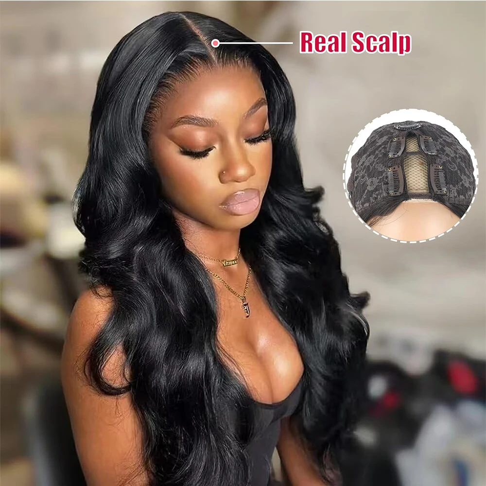 Body Wave V Part Wig Human Hair 36 Inches 250 Density Remy Glueless Half Wig Human Hair Wig Glueless Wig Human Hair Redy To Wear