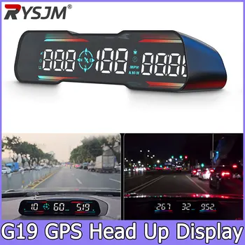 Computer di Bordo G19 HUD GPS con Tachimetro, Orologio, Altimetro, Calendario, Bussola, Contachilometri, Tempo di Guida e Allarme di Eccesso di Velocità