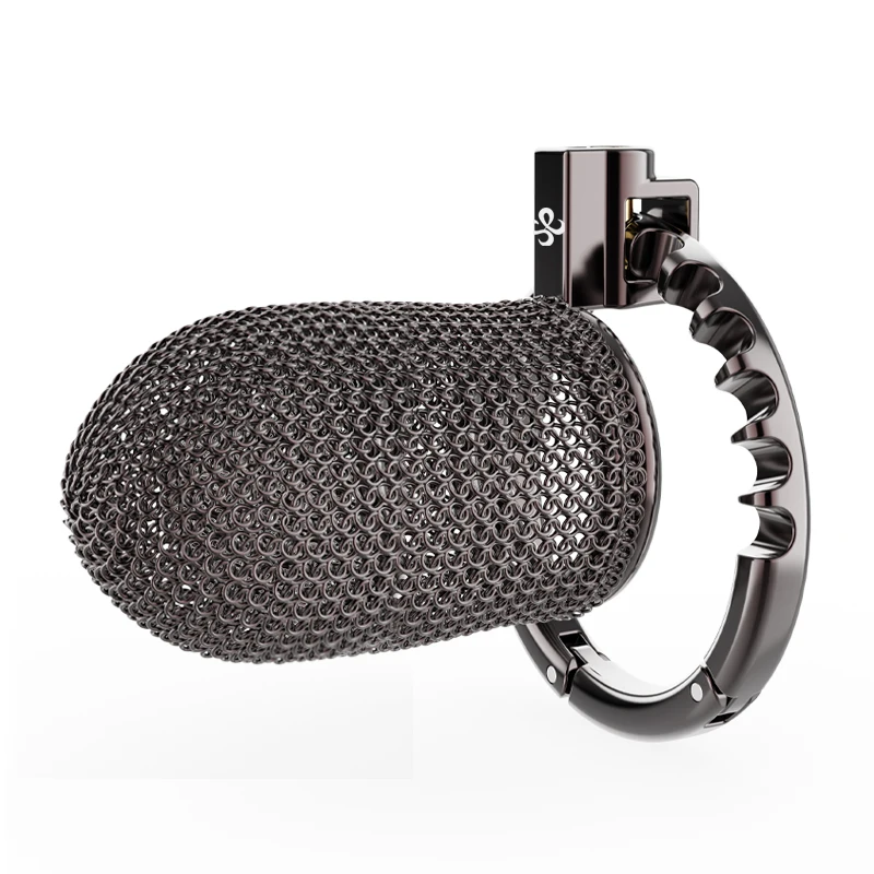SEVANDA New Upgrade One-Piece Adjustable Snap Ring Metal Mesh Male Chastity Cage Aluminum Alloy CB Penis Lock Cock Cage for Men penis chastity cage chastity lock sex toy