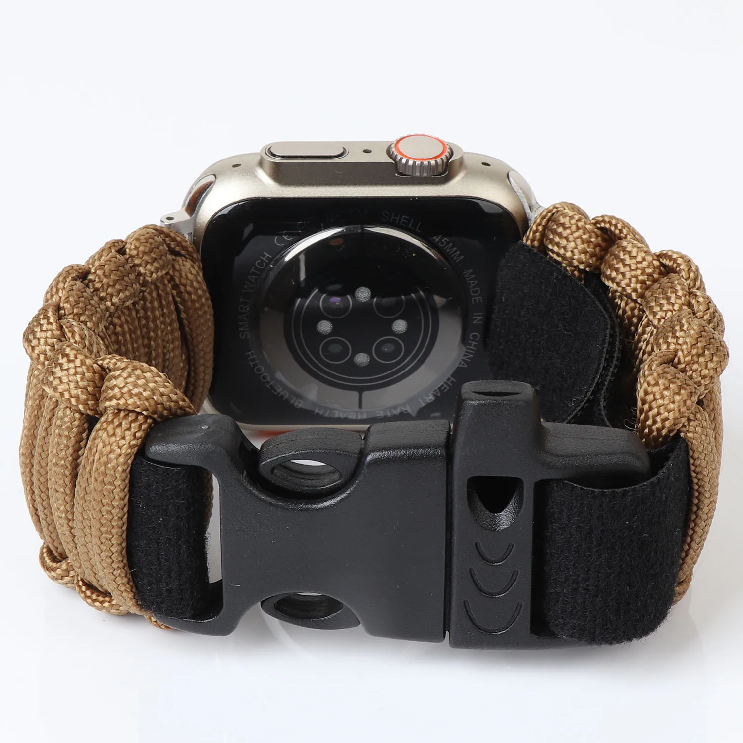 애플 워치용 야외 서바이벌 로프 스트랩, 49mm, 45mm, 44mm, 42mm, 38, 40, 41mm, 아이워치 5, 6, SE 4, 3, 7, 8 울트라 스포츠 밴드용 팔찌