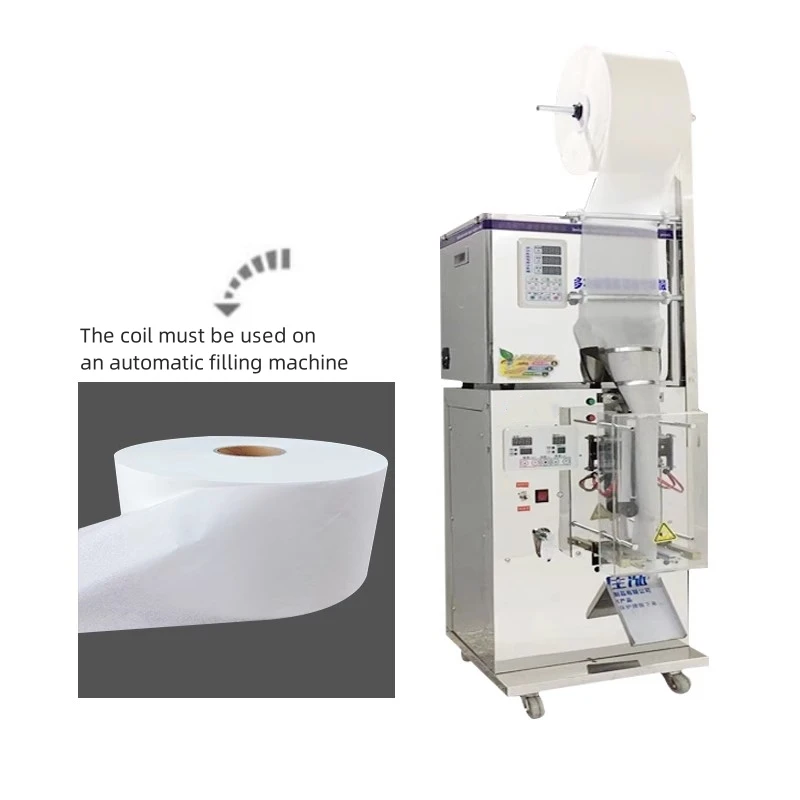 Description Picture 4 of itemFood grade heat sealed tea filter paper and tea bag packaging machine roll film coffee powder filter paper roll material
