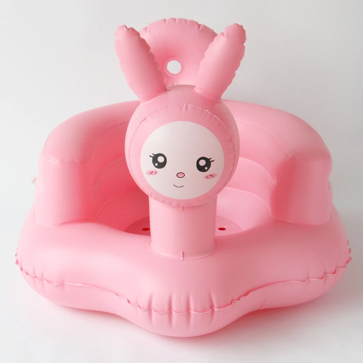 팽창식 베이비 핑크 토끼 의자, 편안한 PVC 앉아서 사용하는 의자, 내장형 에어 펌프로 불어넣는 용 소파