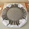Waterproof Bed Sheet Quilted Throw Mattress Cover for Winter Elastic Fitted Sheet  Protector Full Queen King 160/140*200cm 5