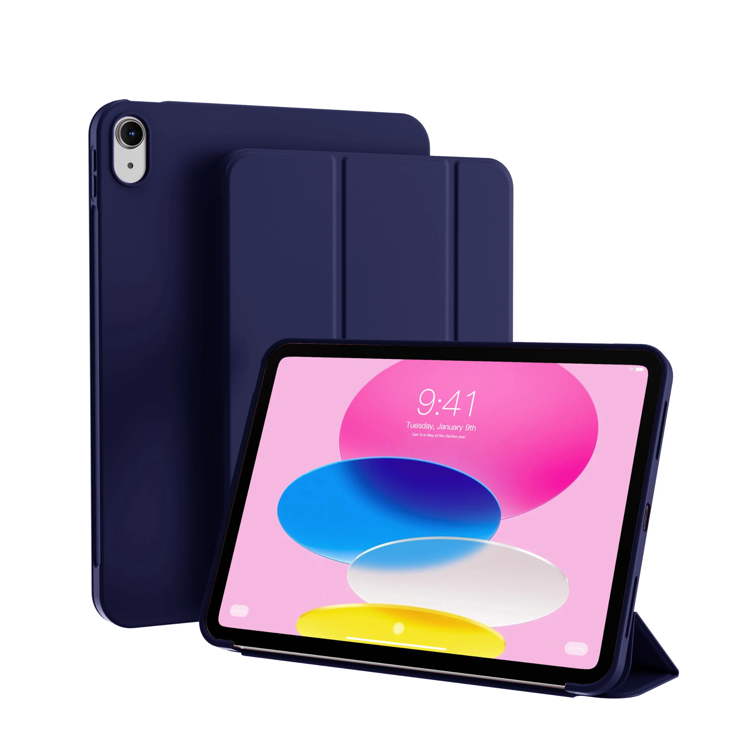 Premium Magnetic Flip Smart Cover with Soft Silicone Shell