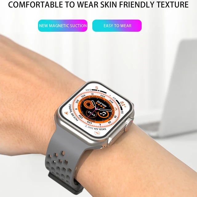 leather strap For apple watch Ultra 49mm 8 7 45mm 41mm Smart Watch  Replacement Wristband For iwatch 6 5 4 SE 3 44m 42mm 40mm38mm - AliExpress