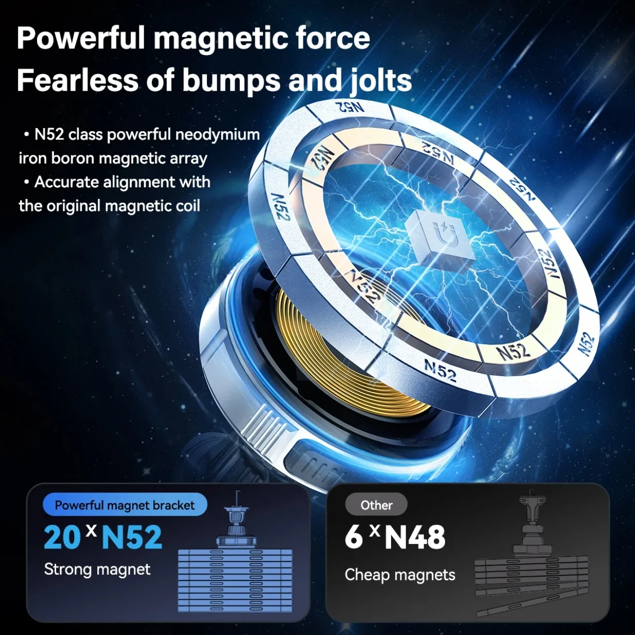 Car Magnetic Wireless Charger Built in 70cm Type C Cable Air Outlet Phone Holder For iPhone 16~12 Samsung Xiaomi Fast Charging