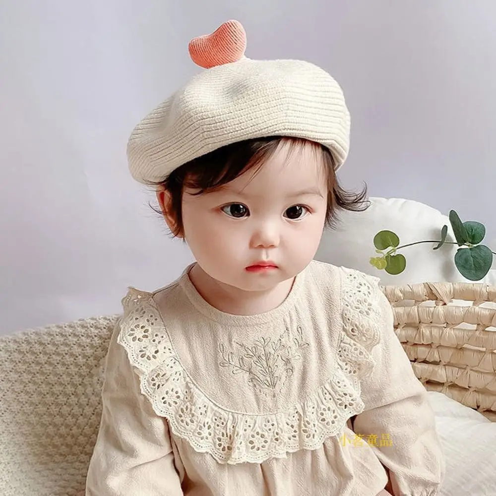 Cute Casual Cotton Baby Knitted Beret Newborn Windproof Infant Beanie Hat Pumpkin Cap Baby Hat Toddler Painter Hat
