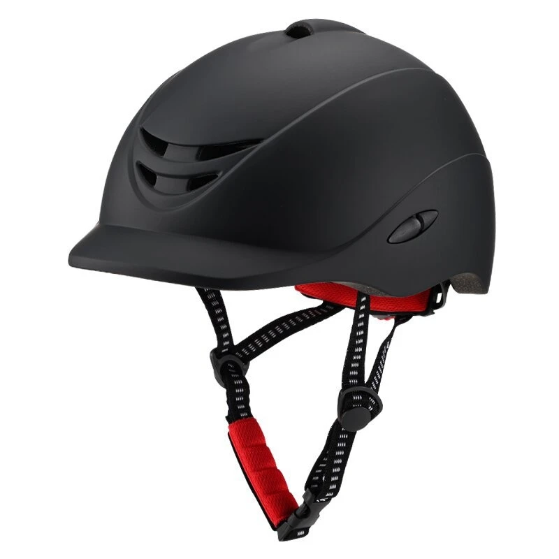 casco-ecuestre-profesional-para-montar-a-caballo-negro-media-cubierta-gorras-de-proteccion-de-seguridad-ajustables-comodo-de-llevar-nuevo