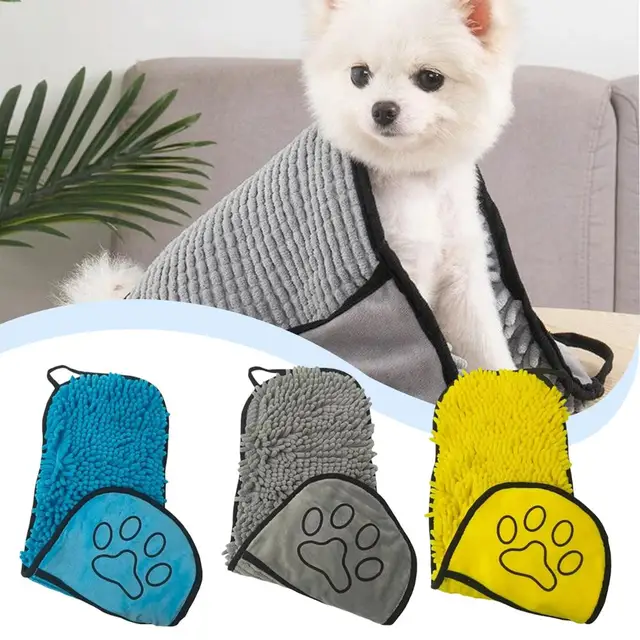 Pet Absorbent Towel Quick Drying Soft For Cat Dog Home Grooming Use Gentle on Skin Portable Foldable Enhance Post Bath Care Tool 5