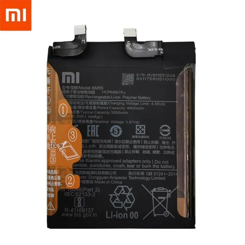 100% Original High Quality 5000mAh BM55 Battery For Xiaomi Mi 11 pro 11pro 11 Ultra BM55 Battery + Free Tools