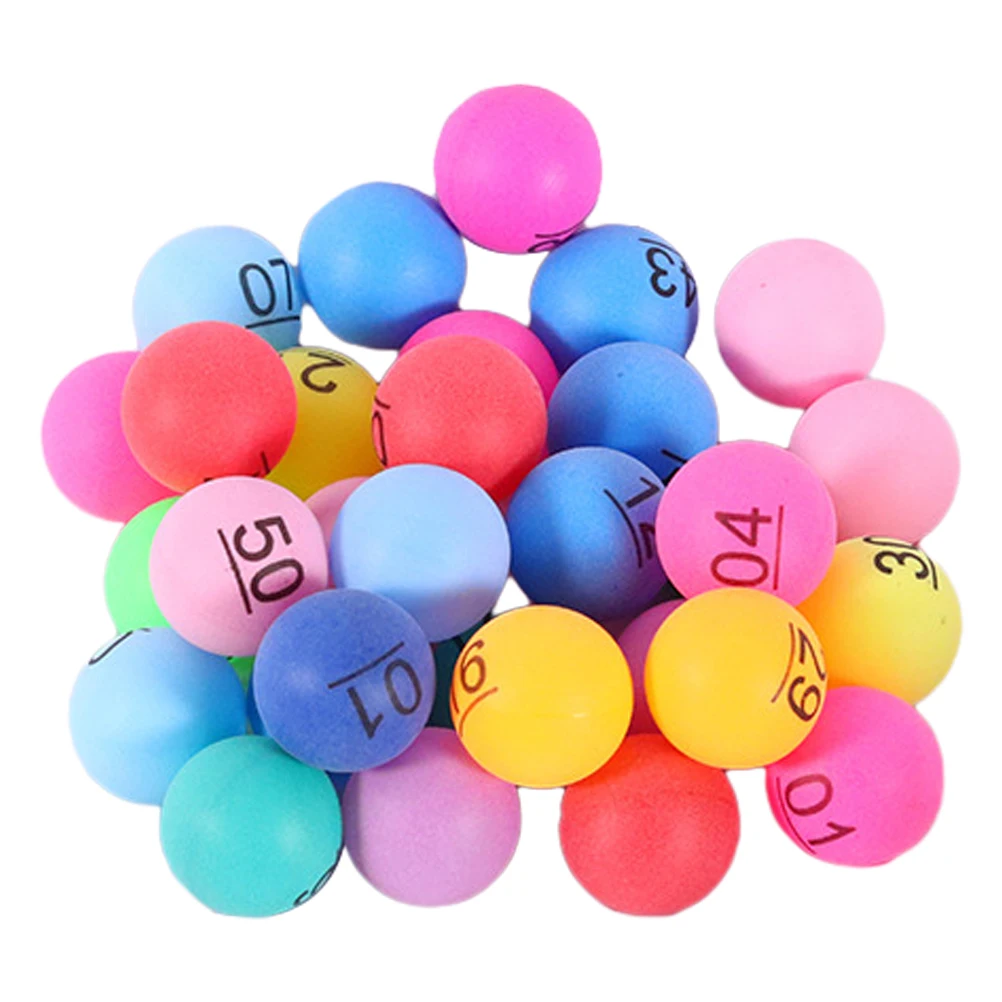 30pcs Party Game Balls Plastic Numbered Balls Small Lottery Game Props Party 1-30,1-50 Lottery Ball