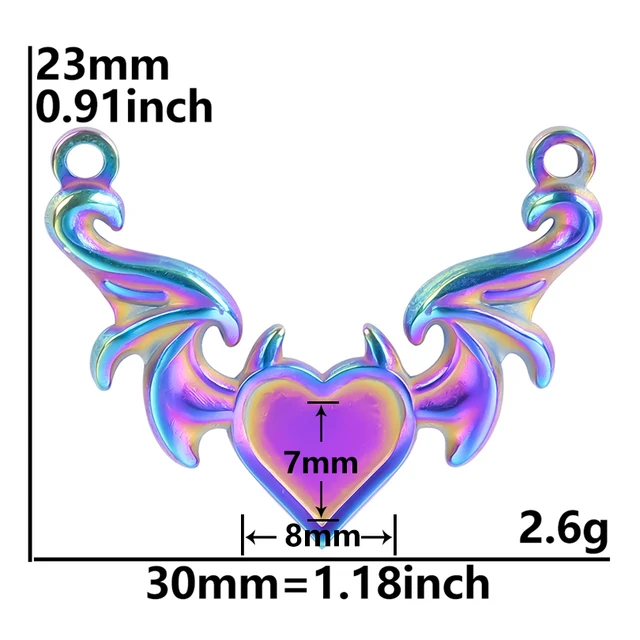 Stainless Steel Pendants Charm Alternative Set 5pcs 62