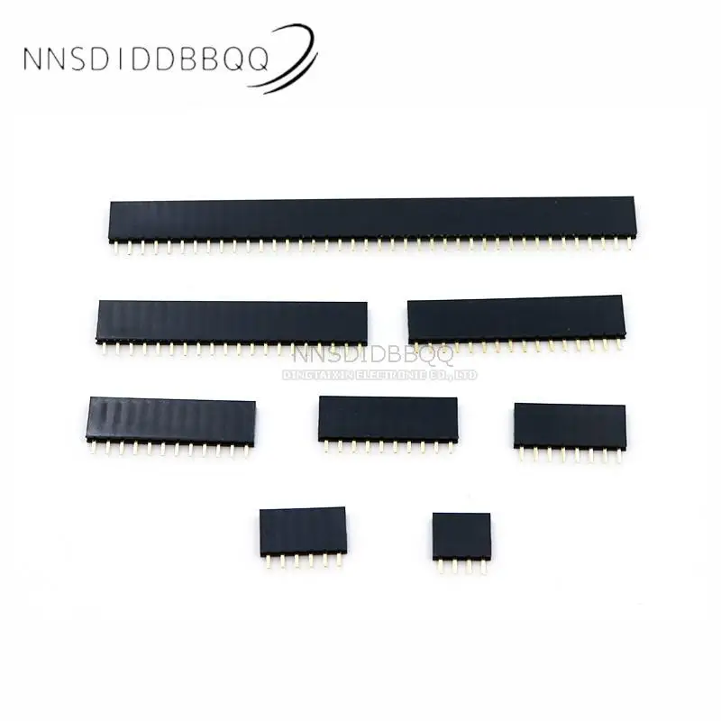 8 Kinds 120pcs PCB Board Assembly Kit Single Row Female Base Box 2.54mm Single Row Pin Socket Connector 