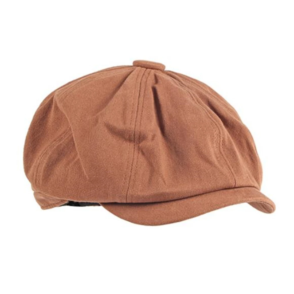 Flat Cap Hat Men for Summer Newsboy Cap Solid Cotton Mens Beret Hat Women Octagonal Hat Vintage Black Eight Panel Hat 2