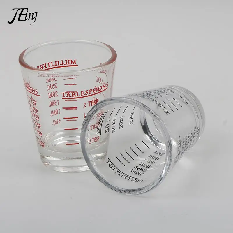 1Pc 30 ML Glass Measuring Cup With Scale Shot Glass Liquid Glass Ounce Cup