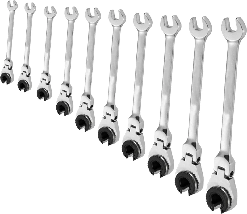 

Ключ с трещоткой с гибкой головкой и высоким крутящим моментом Стальные ключи с 72 зубьями для тяжелых работ и крепежный ключ