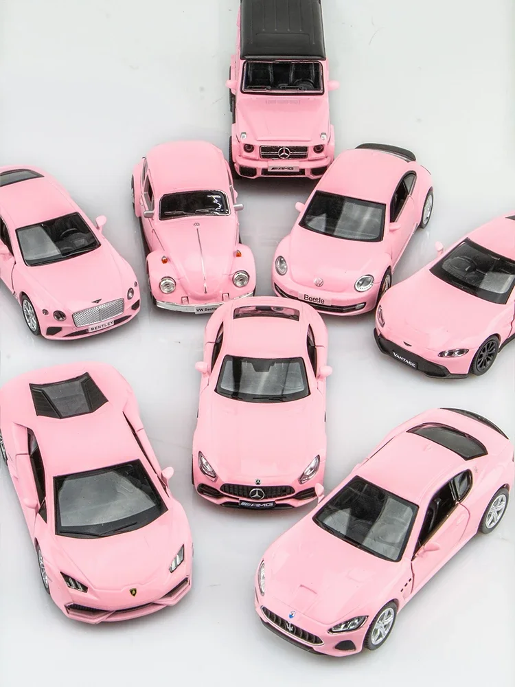 1:36 T1 Bus G63 Alloy Car Girl's Toys Gifts For Girlfriend Pink Series Diecast Toy Vehicles Simulation Exquisite Model F154 5