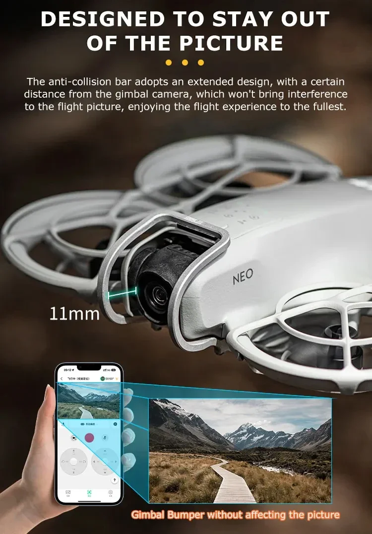 Description Picture 5 of itemGimbal Bumper for DJI NEO Metal Crash Shield Anti-Collision Protective Bar Aluminum Alloy Bumper Camera Lens Prop Protector