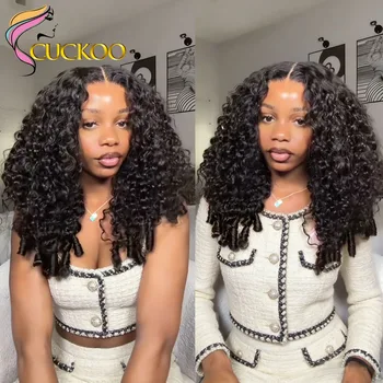Burmese Curly13x6 HD Lace Frontal Glueless Wigs Wear And Go Raw Human Hair Vietnamese Invisible Strap 360 Full Lace Front Wig 1