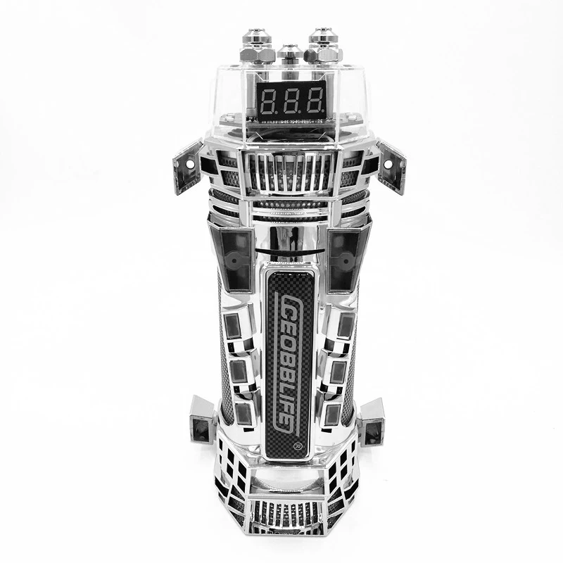 1pc 4.0 Farad Super Capacitor For Car Audio Modified Subwoofer With LED Colorful Lights Voltage Display Power