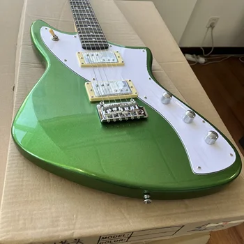 Green Electric Guitar with Humbuckers 1