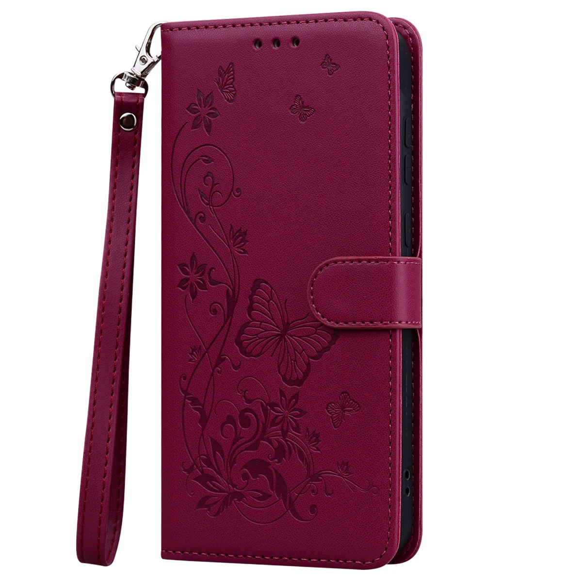 Leather Flip Phone Case - Elegant Book Cover Style