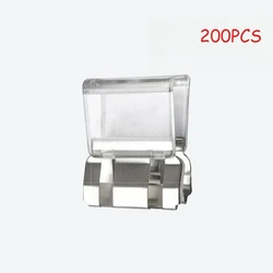 Pack of Detachable Anti - Slip Trouser Clips - Invisible No - Sew Concealment Buckles for DIY Sewing and Crafting (Transparent 200PCS)
