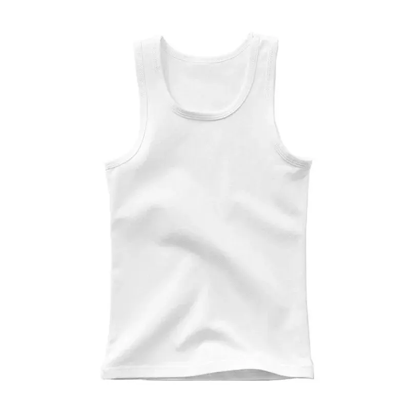 Girls Boys Tank Tops Kids Candy Color Sleeveless Vest 2024 Summer Teenagers Top Tees 3 To 14Yrs Children's Undershirts Clothes - 5