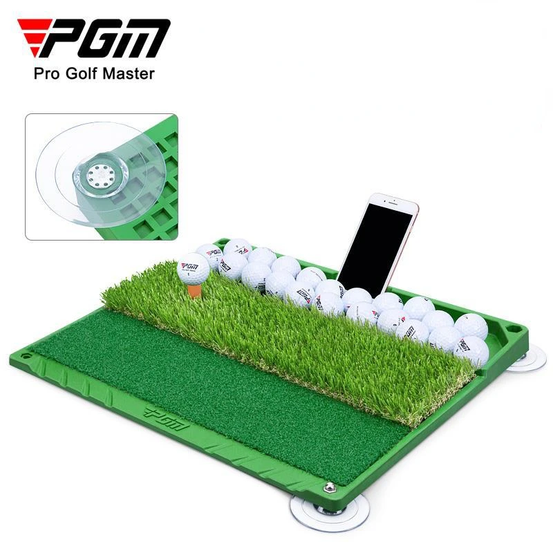 

PGM Indoor Golf Pad with Tee Box Tasteless Soft Rubber Bottom with Suction Cup Training Aids