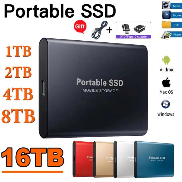 Vansuny SSD Externo 1TB, Disco Duro Sólido Externo 1TB, Portable SSD Alta  Velocidad Lectura & Escritura hasta 550MB/s & 500MB/s : :  Informática