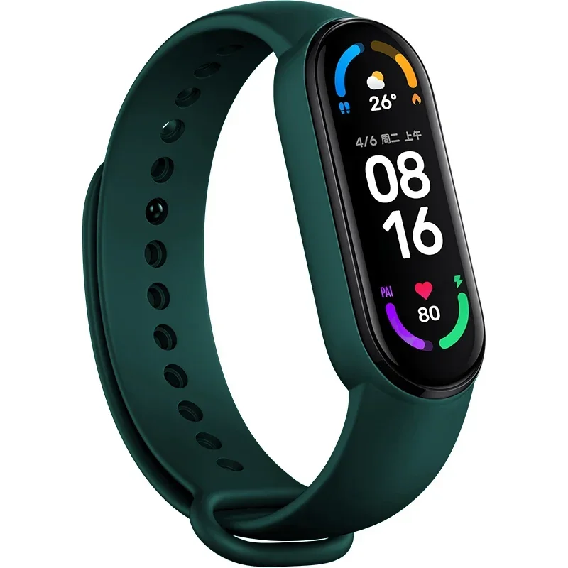 ตัวเลือกสินค้า สายซิลิโคน Mi Band 4-7 คุณภาพดี ใส่สบาย ทนทาน