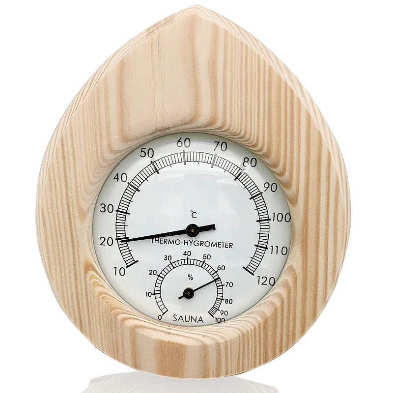 5 Type Original Wood Hemlock Sauna Hygrothermograph Durable Thermometer Hygrometer Humidity Temperature Measure Gauge For Indoor 5