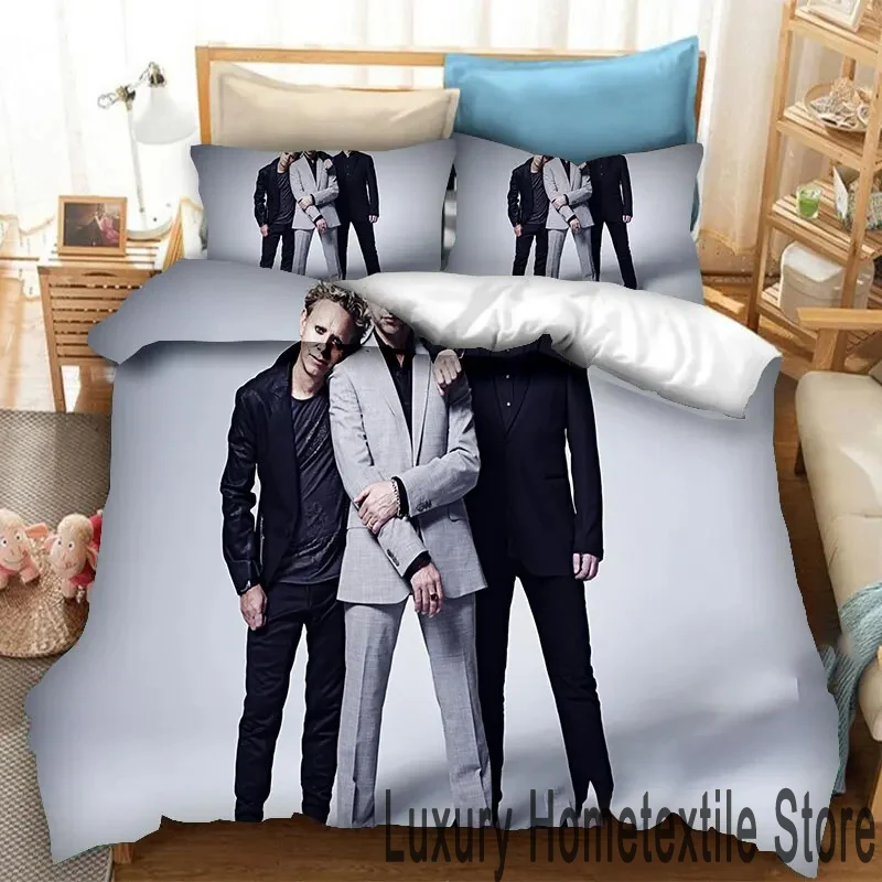 3D Print Depeche Mode Bedding Set Double Twin King Duvet Cover Comforter Pillowcase Boys Girls Adults Bedroom 4