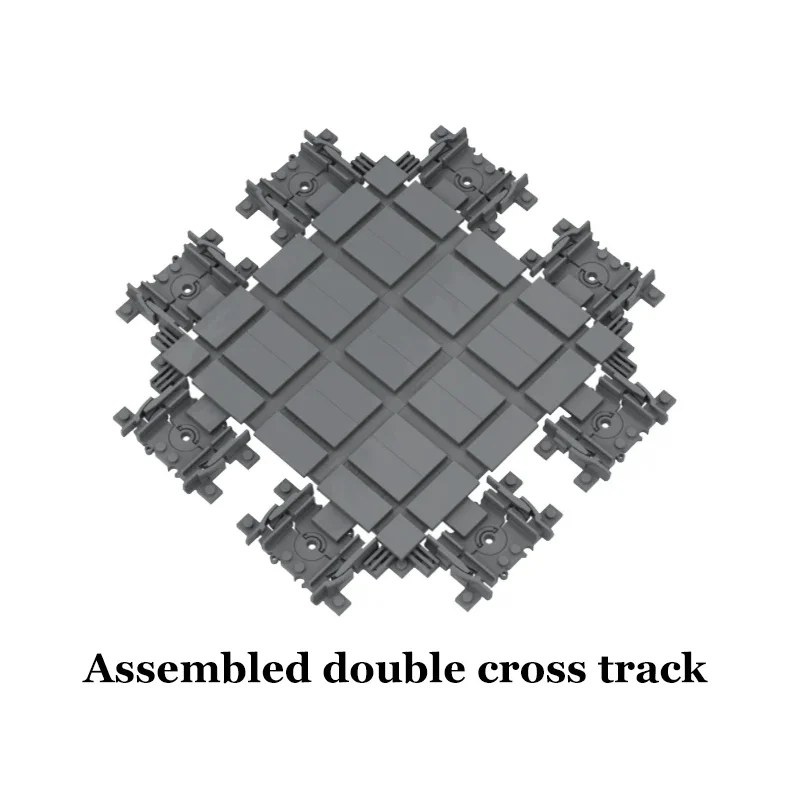 City Train Railway Building Blocks Set - Tracks, Station, and Buffer Stop Bricks Collection