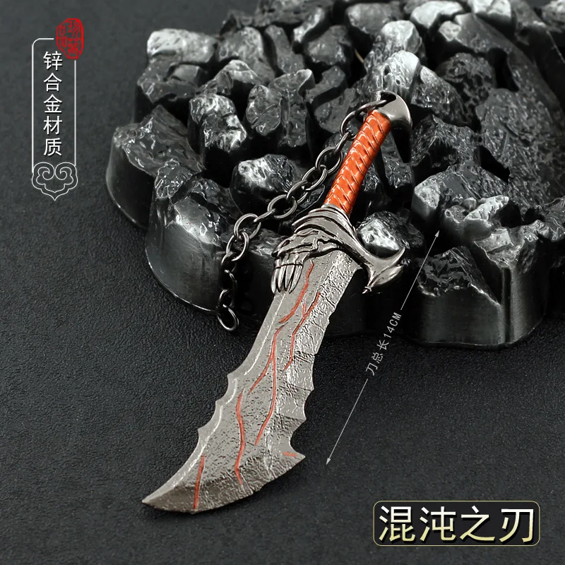 14Cm God Of War Kratos Chaos Blade Metal Game Arma Periferica Modello Ornamento Bambola Giocattoli Attrezzature Accessori Collezione Artigianato