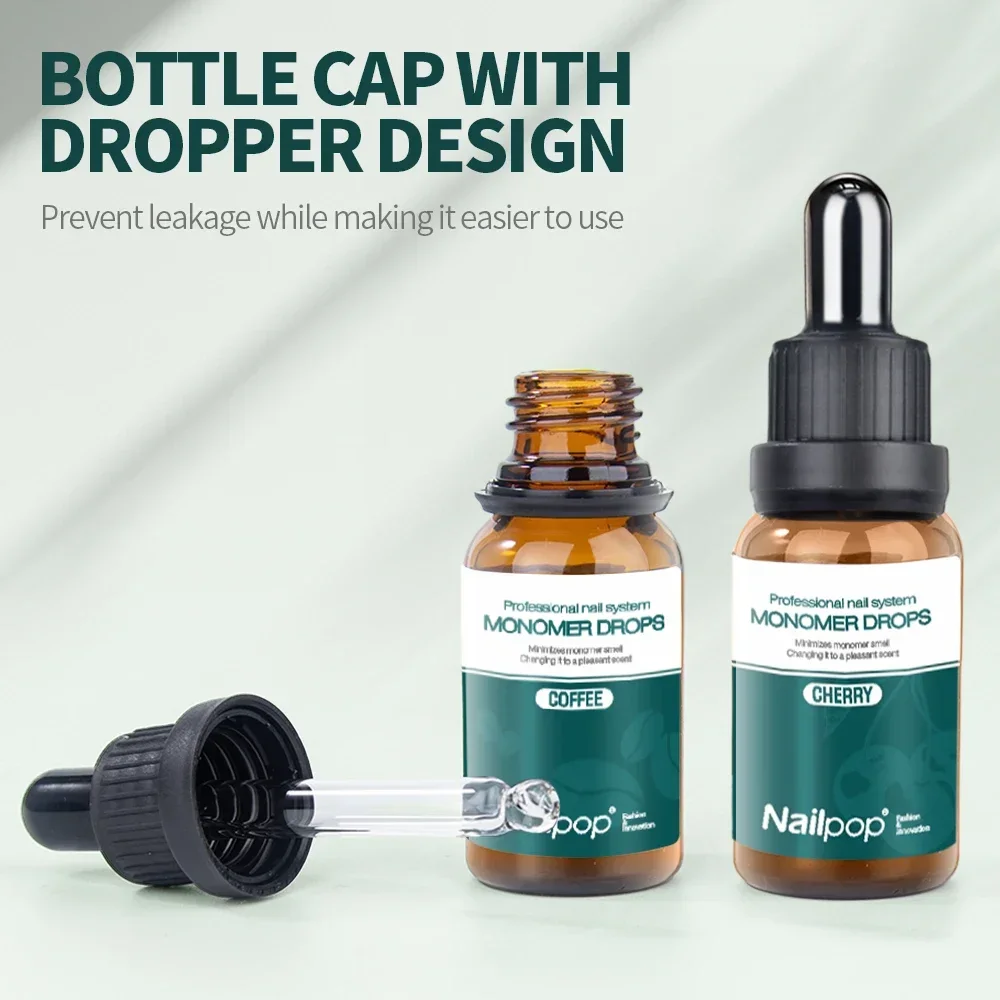 NAILPOP Monomer Odor Out Drops Easy to Apply Acrylic Liquid Neutralizer for Polish Smell Removal Nail Extensions and Acrylics 3