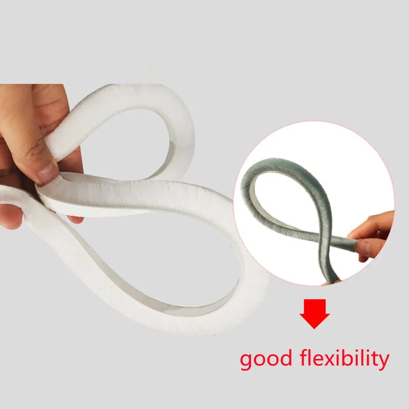 Brush Strip Self Adhesive Door Window Sealing Strip Home Door Window Sound Insulation Wind-proof Gasket 3Meters/5Meters