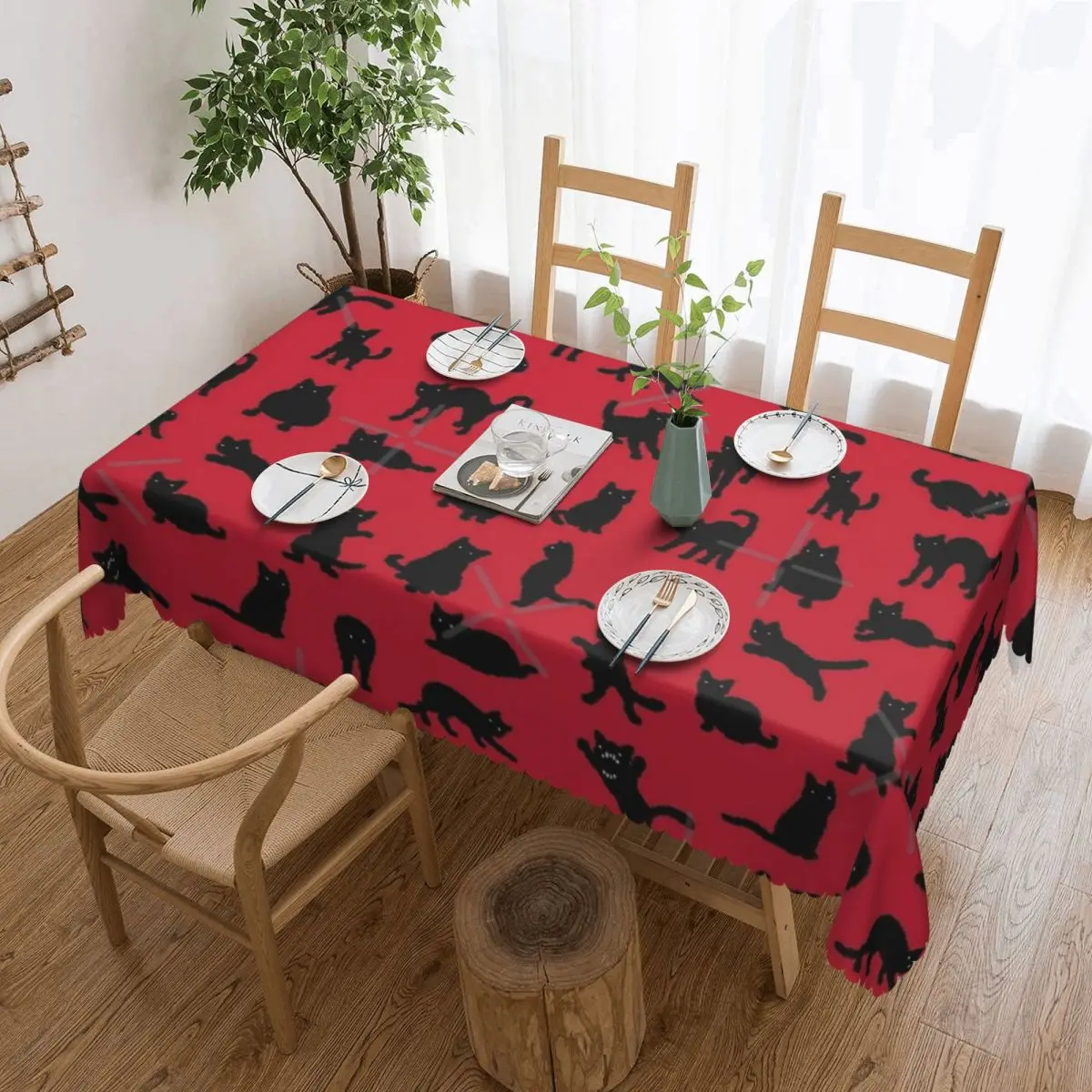 

Void Cats Pattern Tablecloth 54x72in wrinkle resistant Protecting Table Great Gift