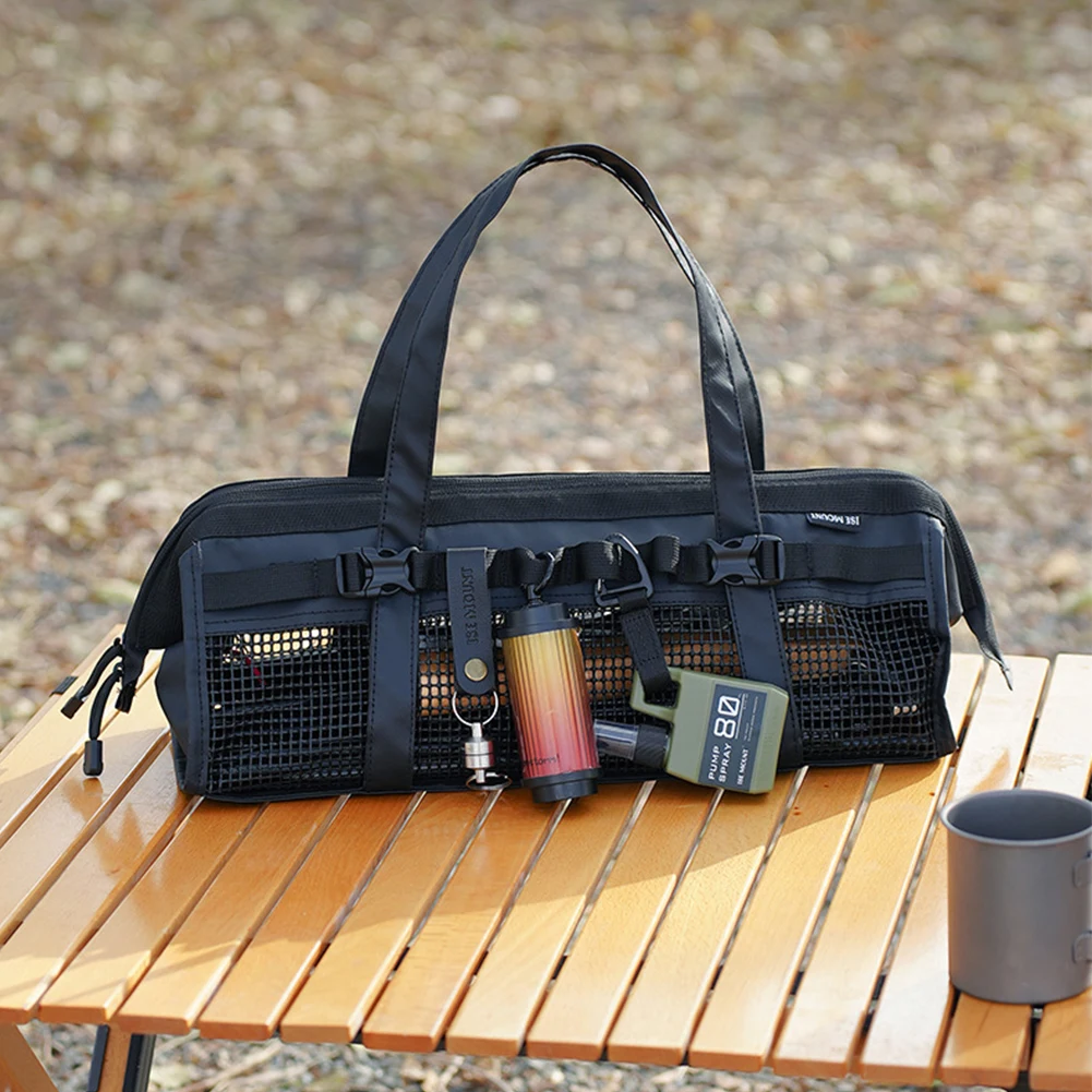 Camping Tent Nail Storage Bag Mesh Breathable Handbag Portable Tent Stake Storage Bag Camping Travel Supplies for Outdoor Travel storage bag,camping storage bag