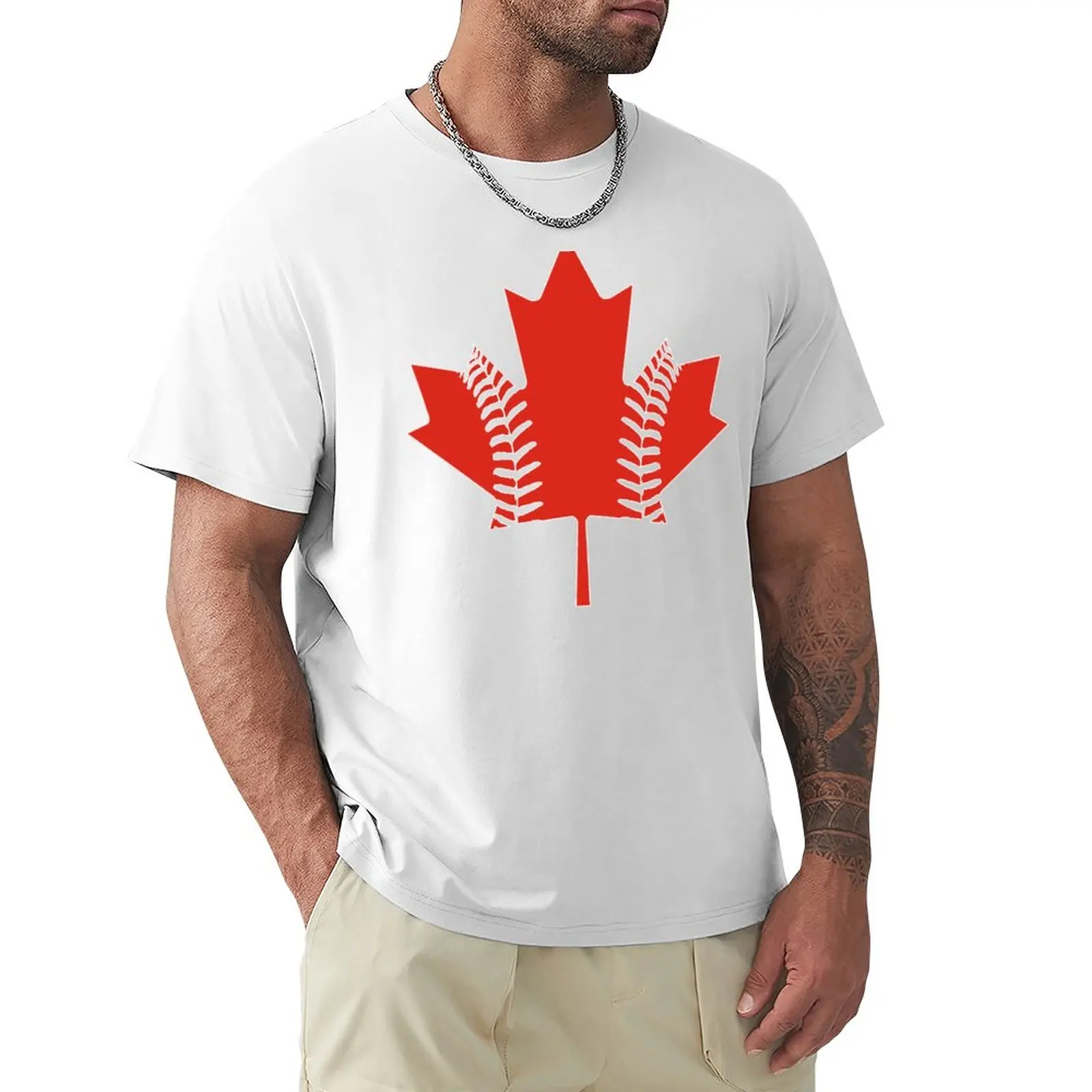 

Maple Leaf Baseball T-Shirt funnys oversized mens t shirt graphic