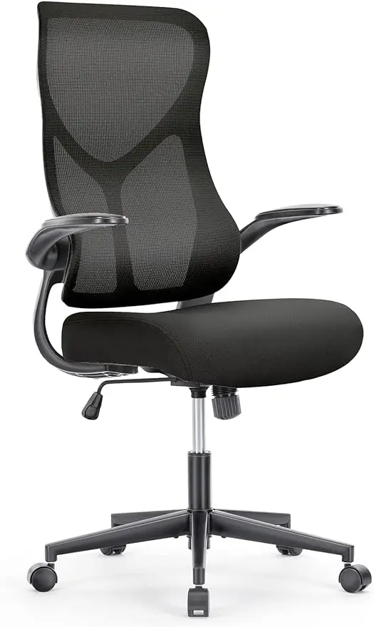 Sweetcrispy Office Desk Chair, Ergonomic High Back Computer Chair Swivel with Adjustable Height, Comfy Gaming Chairs with Wheels