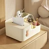 Luxury Home Use Cute Rabbit Tissue Box Remote Control Storage Box Pen Holder Living Room Tissue Box Stand Plastic Material 4