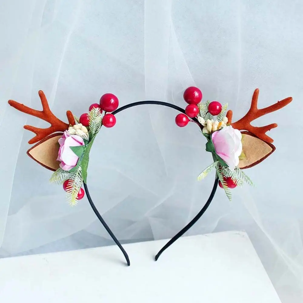 Headwear Cute Flower For Female Make Up For Girl Women Hair Band Korean Style Head Hoop Hair Accessories Antlers Headband